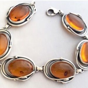 Silver 925 Amber Bracelet